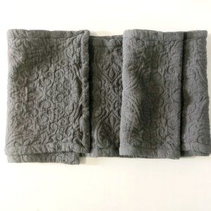 Restoration Hardware Gray Quilted Cotton Runner